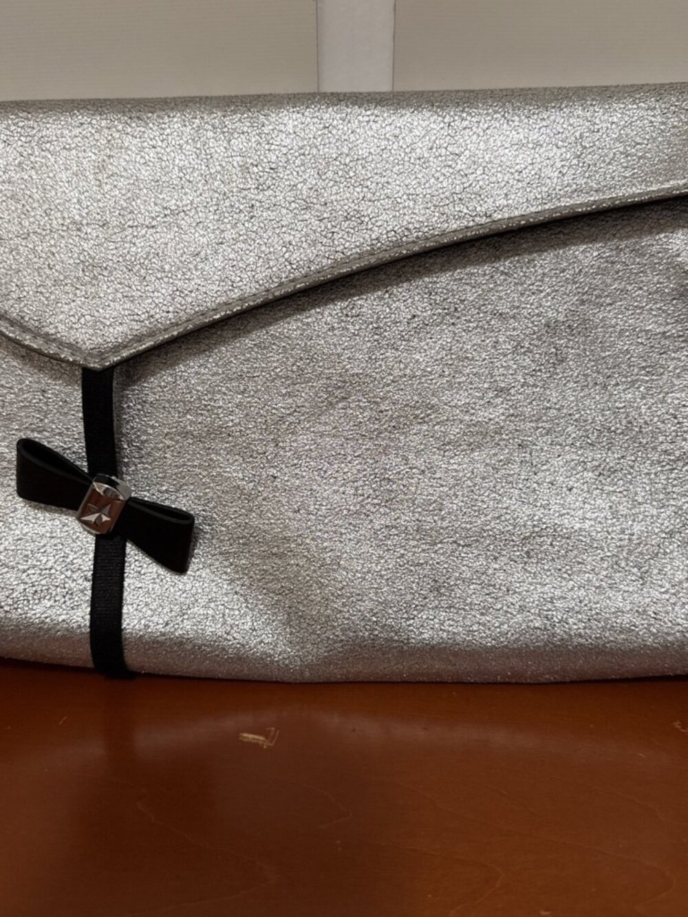 Thierry Mugler Silver Signature EMPTY Purse - Envelope Purse. Very nice.